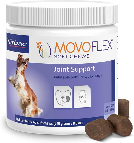 Movoflex Soft Chews joint supplement by Virbac packaging